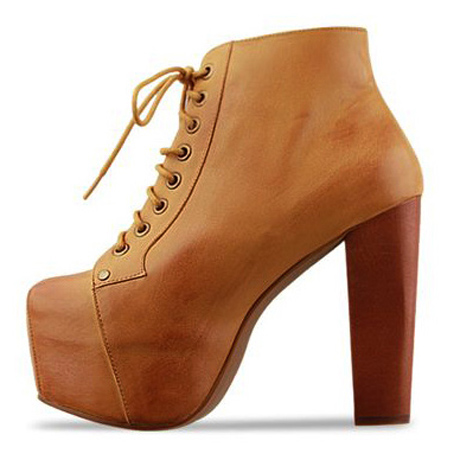 chunky heel chic lace brown boots short